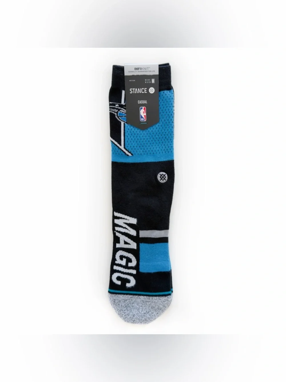 Stance Orlando Magic Shortcut Crew Socks Medium Mens Womens NBA Fan Gear Blue
